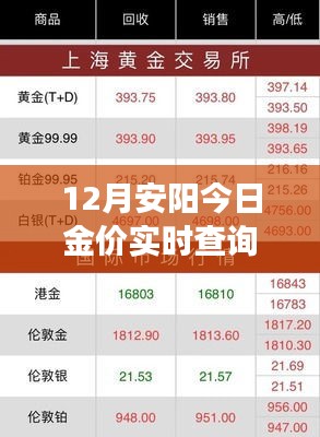 12月安阳金价实时查询，黄金投资的当下价值与争议