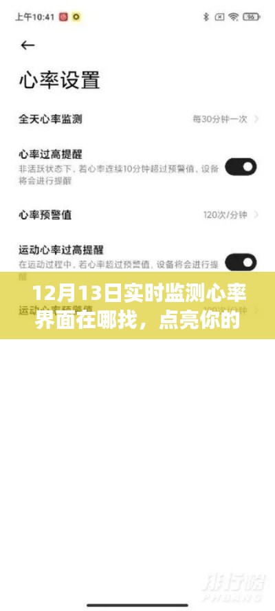12月13日实时监测心率界面的秘密，点亮心跳，开启自信与成就之旅
