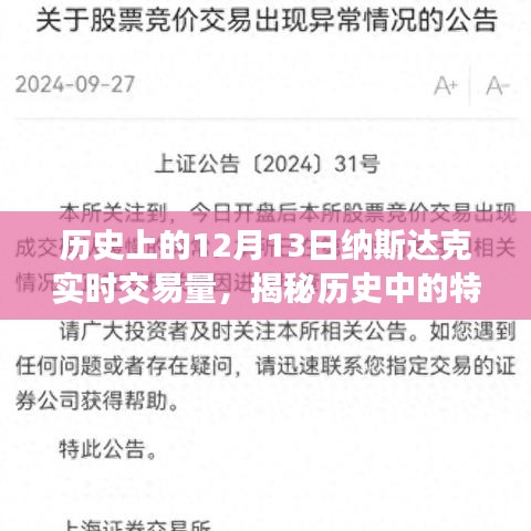 揭秘历史特殊日子，纳斯达克实时交易脉络与隐秘宝藏揭秘日（12月13日）的交易量探索之路​​​​