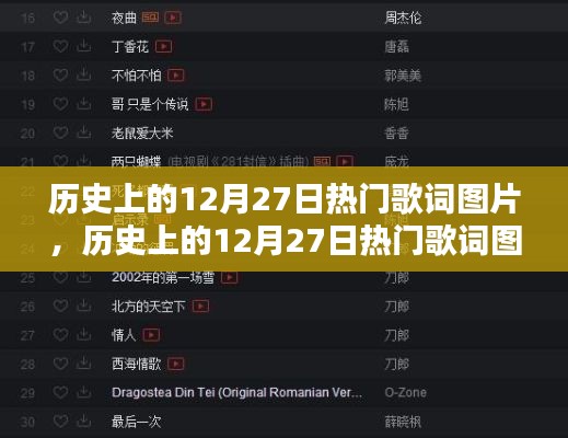 历史上的12月27日热门歌词图片回顾与制作指南