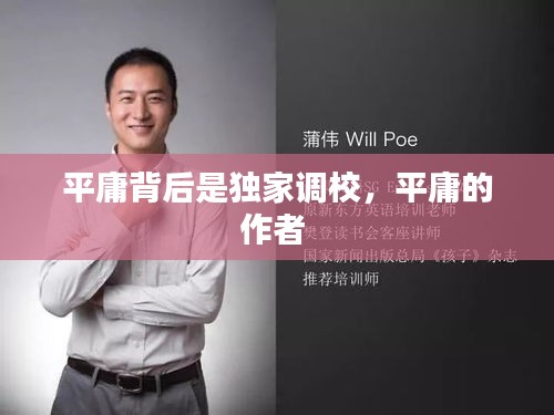平庸背后是独家调校，平庸的作者 