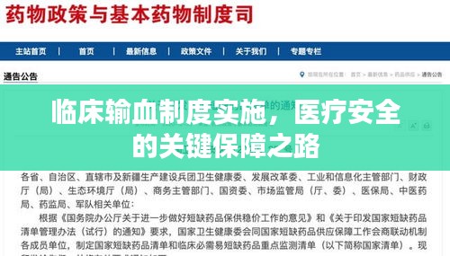临床输血制度实施，医疗安全的关键保障之路