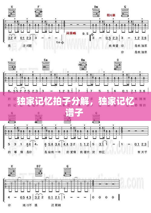 独家记忆拍子分解，独家记忆谱子 