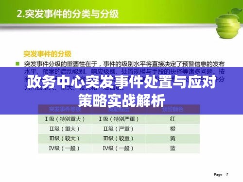 政务中心突发事件处置与应对策略实战解析