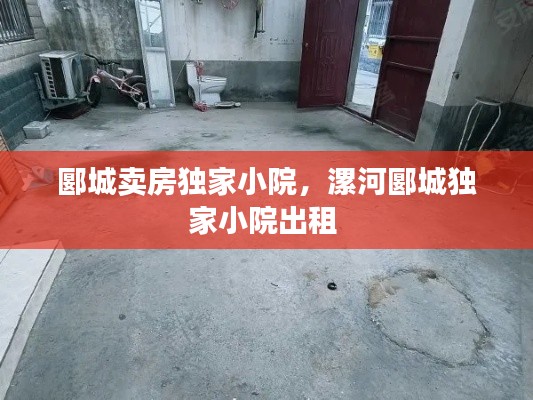 郾城卖房独家小院，漯河郾城独家小院出租 