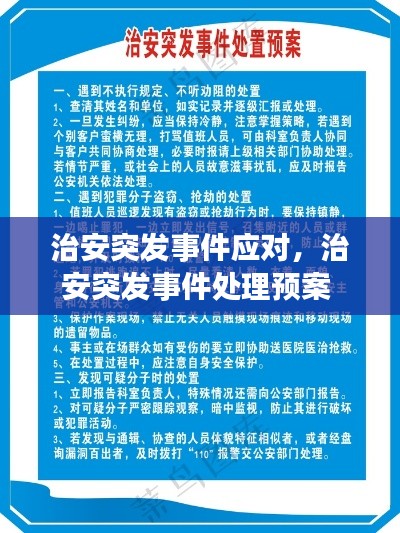 治安突发事件应对，治安突发事件处理预案 