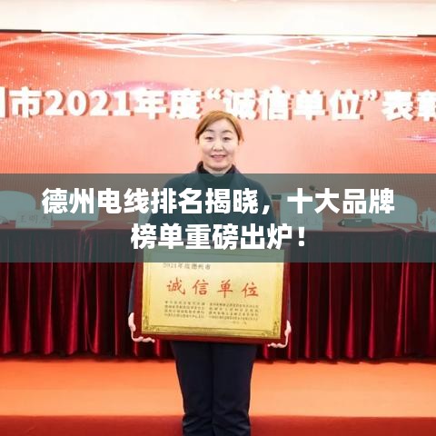 德州电线排名揭晓，十大品牌榜单重磅出炉！