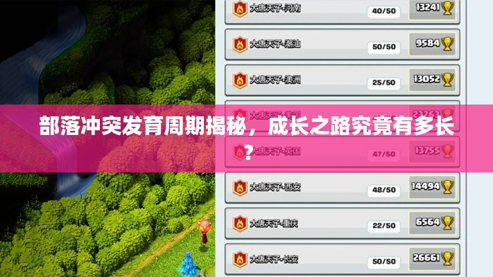 部落冲突发育周期揭秘，成长之路究竟有多长？