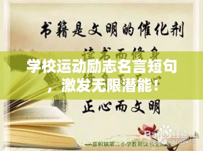 学校运动励志名言短句，激发无限潜能！
