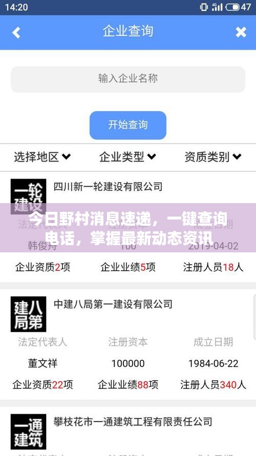 今日野村消息速递，一键查询电话，掌握最新动态资讯