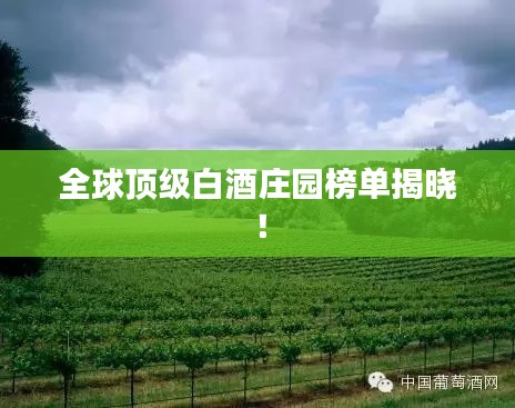 全球顶级白酒庄园榜单揭晓！