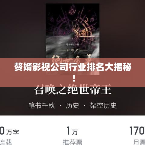 赘婿影视公司行业排名大揭秘！