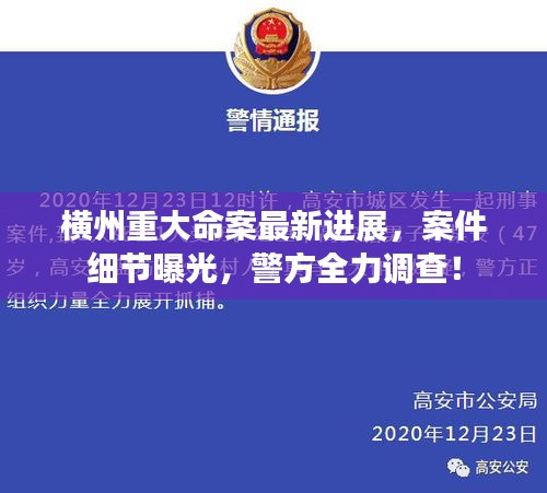 横州重大命案最新进展，案件细节曝光，警方全力调查！