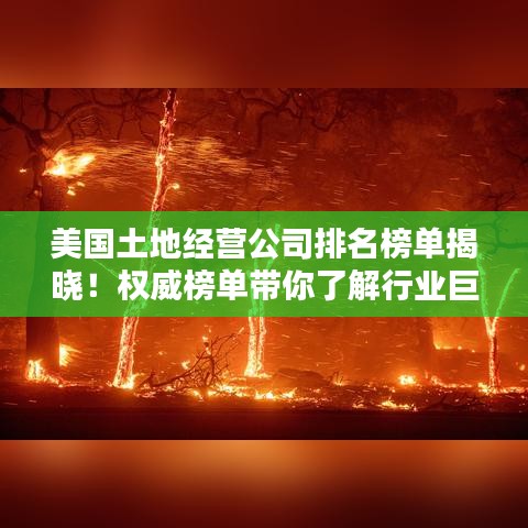 美国土地经营公司排名榜单揭晓！权威榜单带你了解行业巨头！