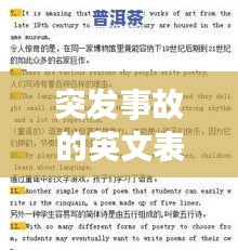 突发事故的英文表达与应对策略