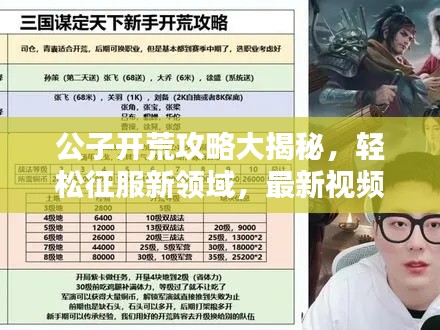 公子开荒攻略大揭秘，轻松征服新领域，最新视频助你通关！