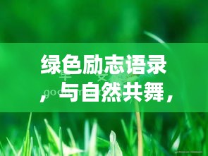 绿色励志语录，与自然共舞，开启无限可能之旅