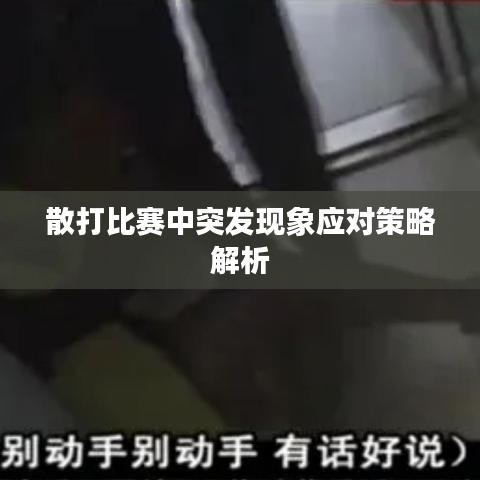 散打比赛中突发现象应对策略解析