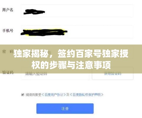 独家揭秘，签约百家号独家授权的步骤与注意事项