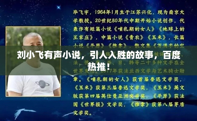 刘小飞有声小说，引人入胜的故事，百度热推！