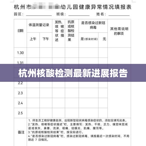 杭州核酸检测最新进展报告