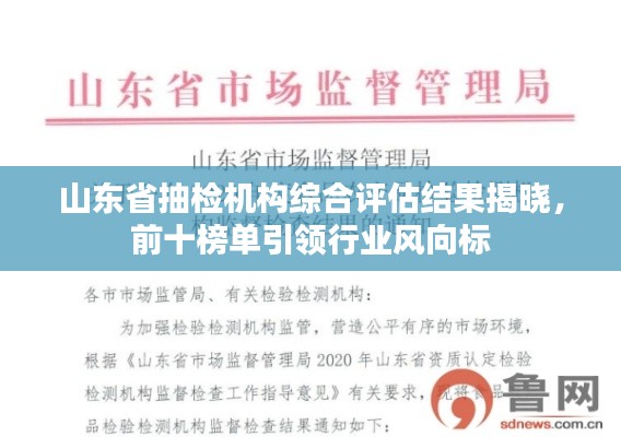 山东省抽检机构综合评估结果揭晓，前十榜单引领行业风向标