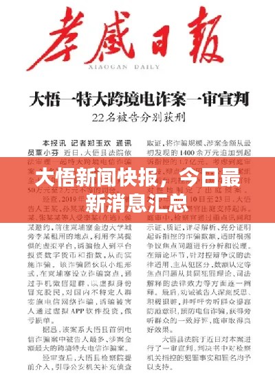 大悟新闻快报，今日最新消息汇总