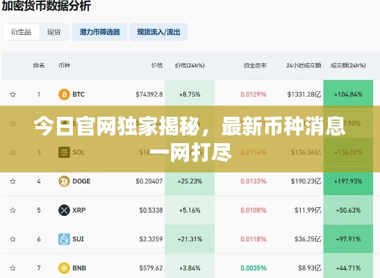 今日官网独家揭秘，最新币种消息一网打尽