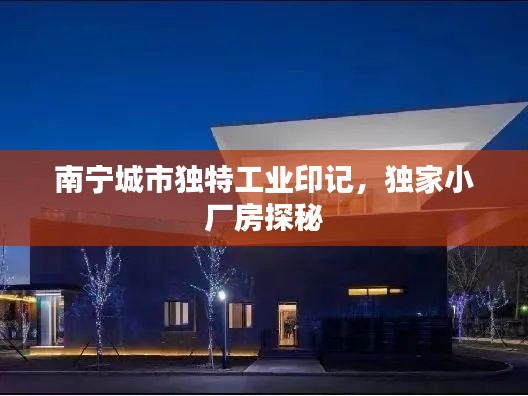 南宁城市独特工业印记，独家小厂房探秘